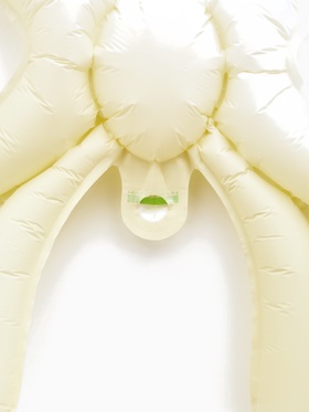 Воздушный шар фольгированный 22" «Бант», кремовый (комплект 3 шт)