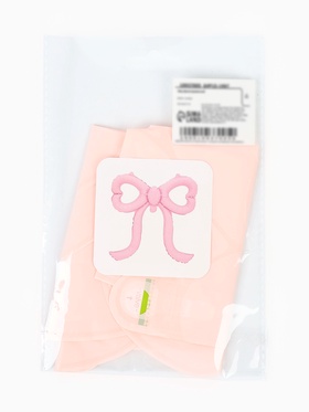 Воздушный шар фольгированный 22" «Бант», розовый сатин (комплект 3 шт)