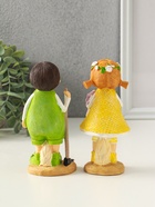 Набор фигурок полистоун «Малышка и мальчишка вафельные наряды», 2 шт., 5.7×6.8×15 см - фото 809457271