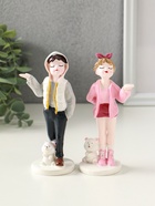 Набор фигурок полистоун «Подростки с мишками», 2 шт., 5.2×6.5×14.5 см - фото 68179368