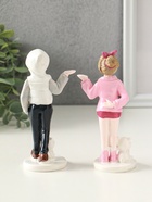 Набор фигурок полистоун «Подростки с мишками», 2 шт., 5.2×6.5×14.5 см - Фото 3