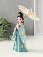 Фигура полистоун «Девочка в кимоно с зонтиком», голубой, 12×13.8×25 см - Фото 4