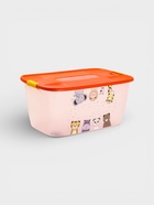 УЦЕНКА Контейнер для хранения с крышкой детский на колёсиках «Зверята», 46 л, 60×40×29 см, дефект колеса, МИКС - Фото 1