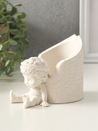 Карандашница сувенирная «Ангел» ,12×10 см, гипс - фото 809457331