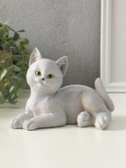 Фигурка «Кошка лежит», 13×17×12 см, гипс, серый  (артикул 10970194)  большой выбор товаров оптом и в розницу по низким ценам с доставкой