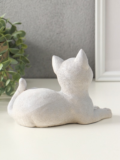 Фигурка «Кошка лежит», 13×17×12 см, гипс, серый