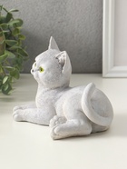 Фигурка «Кошка лежит», 13×17×12 см, гипс, серый  (артикул 10970194)  большой выбор товаров оптом и в розницу по низким ценам с доставкой