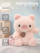 Мягкая игрушка «Свинка», на подвесе, 13 см - Фото 1