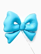 Воздушный шар фольгированный 50" «Бант», голубой, матовый - фото 120956140