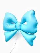 Воздушный шар фольгированный 50" «Бант», голубой, матовый - фото 120956141