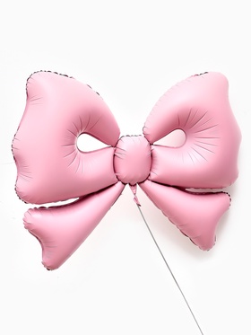 Воздушный шар фольгированный 50" «Бант», розовый, матовый