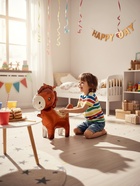 Воздушный шар фольгированный 3D 25" «Лошадка», под воздух, коричневый 10936834