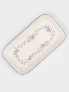 Блюдо сервировочное Purple gardens, 25×14×2.5 см, фарфор, белое - фото 68179584