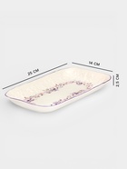 Блюдо сервировочное Purple gardens, 25×14×2.5 см, фарфор, белое  (артикул 10939757)  большой выбор товаров оптом и в розницу по низким ценам с доставкой