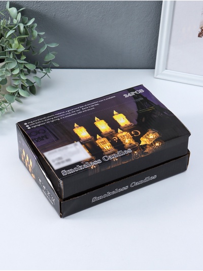 Светодиодная свеча LED - ночник RISALUX «С подтёками», 3×LR41, прозрачный, 3.5×3.5×7.2 см