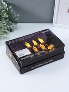 Светодиодная свеча LED - ночник RISALUX «С подтёками», 3?LR41, прозрачный, 3.5?3.5?7.2 см (комплект 4 шт) - фото 68179594