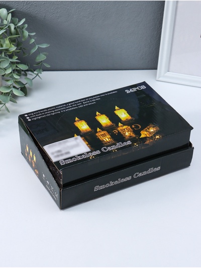Светодиодная свеча LED - ночник RISALUX «С подтёками, грани», 3×LR41, прозрачный, 3.5×3.5×7 см