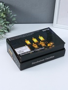 Светодиодная свеча LED - ночник RISALUX «С подтёками, грани», 3?LR41, прозрачный, 3.5?3.5?7 см (комплект 4 шт) - фото 68179602