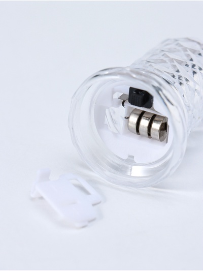 Светодиодная свеча LED - ночник RISALUX «С подтёками, грани», 3×LR41, прозрачный, 3.5×3.5×7 см