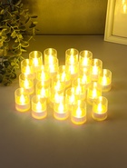 Светодиодная свеча LED - ночник RISALUX «Полосы», 3?LR1130, прозрачный, перламутр, 3.7?3.7?4.5 см (комплект 4 шт) - фото 68179604