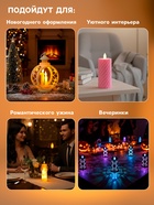 Светодиодная свеча LED - ночник RISALUX «Полосы», 3×LR1130, прозрачный, перламутр, 3.7×3.7×4.5 см - Фото 4