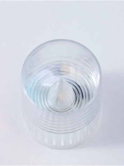 Светодиодная свеча LED - ночник RISALUX «Полосы», 3×LR1130, прозрачный, перламутр, 3.7×3.7×4.5 см