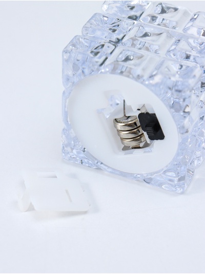Светодиодная свеча LED - ночник RISALUX «В кубе», 3×LR1130, прозрачный, 4.7×4.7×4.7 см