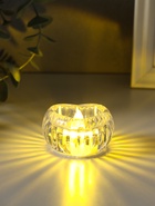 Светодиодная свеча LED - ночник RISALUX «Сердце в льдинке», 3×LR1130, прозрачный, 5.5×5.5×3.3 см - Фото 1