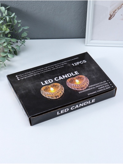 Светодиодная свеча LED - ночник RISALUX «Сердце в льдинке», 3×LR1130, прозрачный, 5.5×5.5×3.3 см
