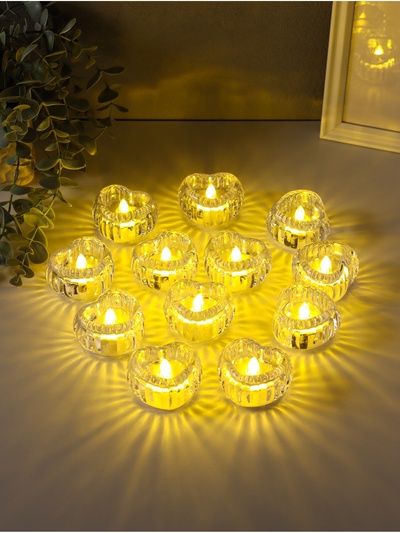 Светодиодная свеча LED - ночник RISALUX «Сердце в льдинке», 3×LR1130, прозрачный, 5.5×5.5×3.3 см