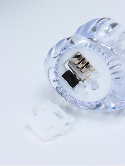 Светодиодная свеча LED - ночник RISALUX «Сердце в льдинке», 3×LR1130, прозрачный, 5.5×5.5×3.3 см