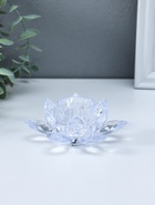 Светодиодная свеча LED - ночник RISALUX «В лотосе», 3×LR1130, прозрачный, 10.5×10.5×4.5 см - фото 809457614