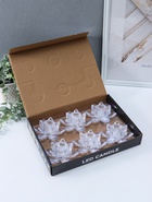 Светодиодная свеча LED - ночник RISALUX «В лотосе», 3×LR1130, прозрачный, 10.5×10.5×4.5 см - фото 809457618