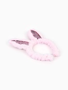 Ободок для волос детский «Пушистый зайка», цвет розовый - фото 809457643