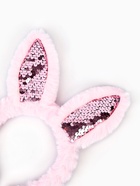 Ободок для волос детский «Пушистый зайка», цвет розовый - фото 809457644