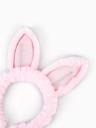 Ободок для волос детский «Пушистый зайка», цвет розовый - фото 809457646