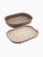 УЦЕНКА Лоток для кошек Фур-Мур 48×35.5 см с сеткой, Soft-touch, капучино - Фото 3