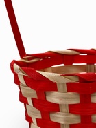 Корзина плетеная 13 х 13 х 9,5 см, ручка h=21 см, красно-белый - фото 68179669