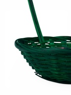 Корзина плетёная для хранения, 20×20×8 см, ручка h=21 см, бамбуковая, зелёная, Greengo - фото 68179683