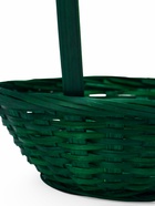 Корзина плетёная для хранения, 20×20×8 см, ручка h=21 см, бамбуковая, зелёная, Greengo - фото 68179684