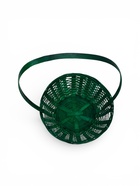 Корзина плетёная для хранения, 20×20×8 см, ручка h=21 см, бамбуковая, зелёная, Greengo - фото 68179686