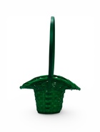 Корзина плетеная 21 х 18 х 14 см, ручка h=15 см, зеленый "шляпа" - фото 68179702