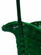 Корзина плетеная 21 х 18 х 14 см, ручка h=15 см, зеленый "шляпа" - фото 68179705