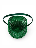 Корзина плетеная 21 х 18 х 14 см, ручка h=15 см, зеленый "шляпа" - фото 68179707
