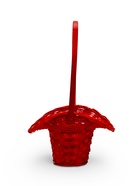 Корзина плетеная 21 х 18 х 14 см, ручка h=15 см, красный "шляпа" - фото 68179709