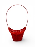 Корзина плетеная 21 х 18 х 14 см, ручка h=15 см, красный "шляпа" - фото 68179710