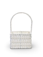 Набор корзин 3 шт пластик 25х16х11 22х13х9 19х10х7,5 см ручка h=10 см белый квадрат - фото 68179717