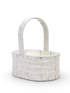 Набор корзин 3 шт пластик 25х17х11 22х14х9 19х10х7 см ручка h=10 см белый овал - фото 68179725