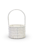 Набор корзин 3 шт пластик 25х17х11 22х14х9 19х10х7 см ручка h=10 см белый овал - фото 68179726