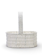 Набор корзин 3 шт пластик 25х17х11 22х14х9 19х10х7 см ручка h=10 см белый овал - фото 68179727